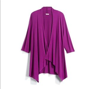 Purple Draped Cardigan